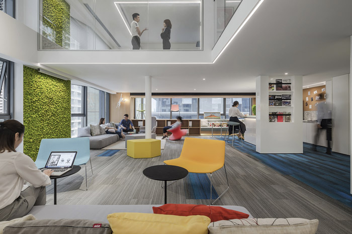 兩層辦公空間交流區(qū)裝修設(shè)計方案