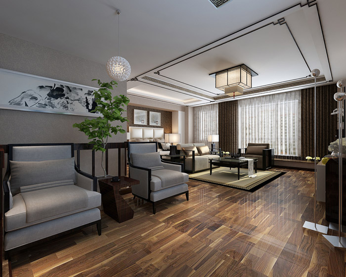 個人辦公室二樓洽談區(qū)裝修設計效果圖