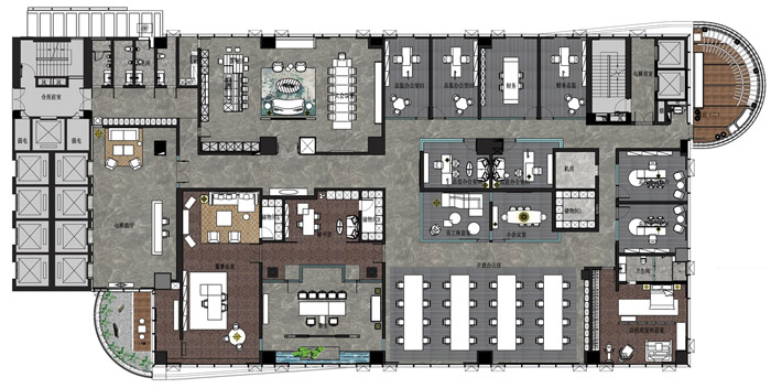 集團辦公室裝修設(shè)計平面圖
