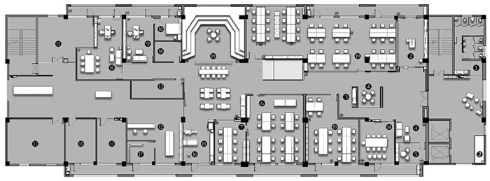時(shí)尚創(chuàng)意工坊裝修平面圖