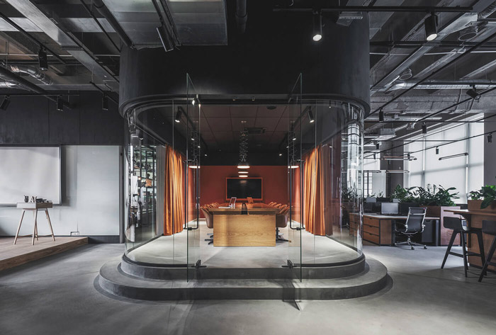 企業(yè)辦公室進(jìn)門區(qū)裝修設(shè)計效果圖