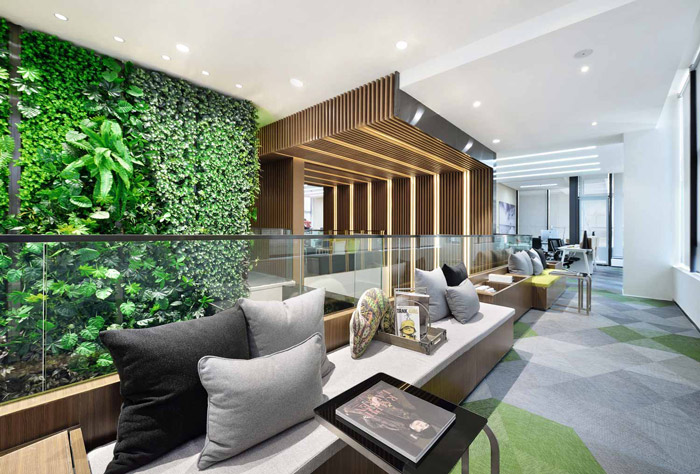 綠色環(huán)保辦公室交流區(qū)裝修設計效果圖