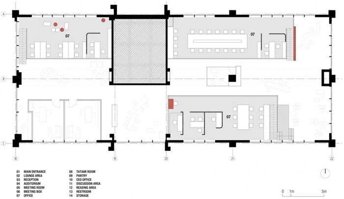 影視辦公室?jiàn)A層平面圖