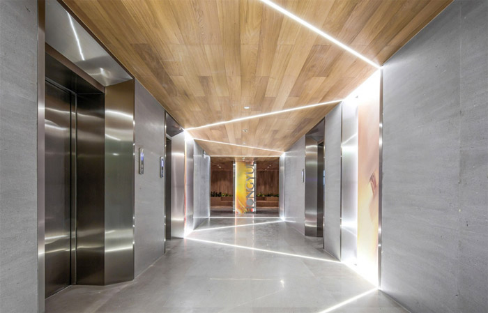 電子商務(wù)辦公室電梯廳裝修設(shè)計效果圖