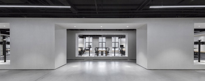 安防公司辦公室辦公區(qū)裝修效果圖