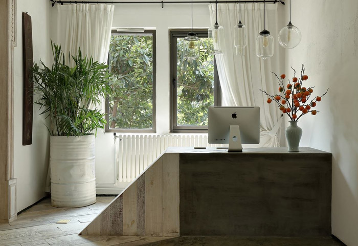 別墅辦公室前臺裝修設(shè)計效果圖