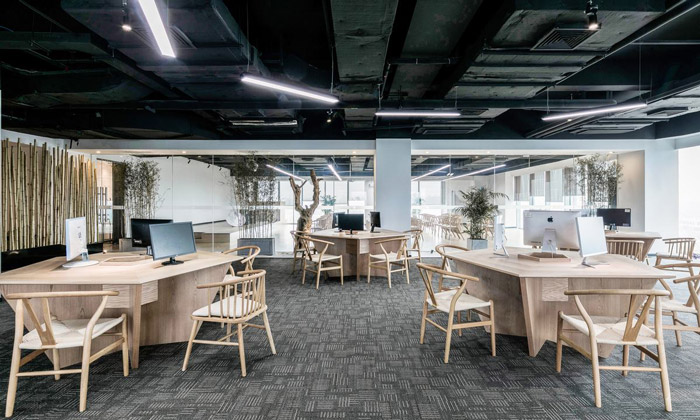 茶業(yè)公司辦公室辦公區(qū)裝修設(shè)計(jì)效果圖