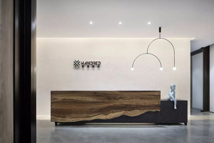 1300平方辦公室前臺裝修設(shè)計效果圖