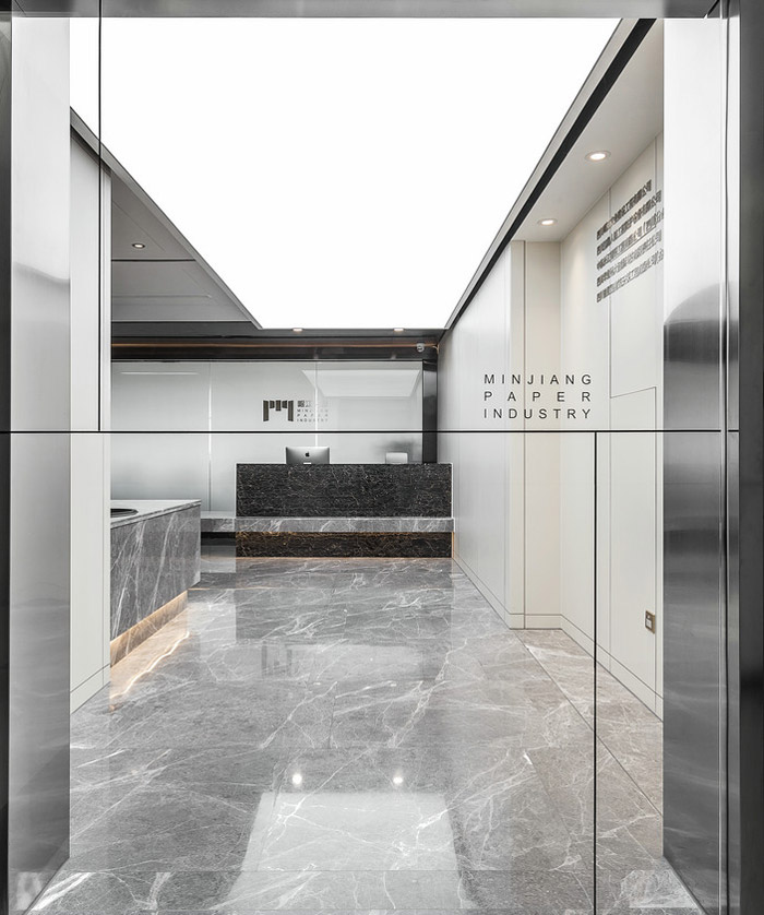 600m2現(xiàn)代辦公室入口裝修設(shè)計效果圖