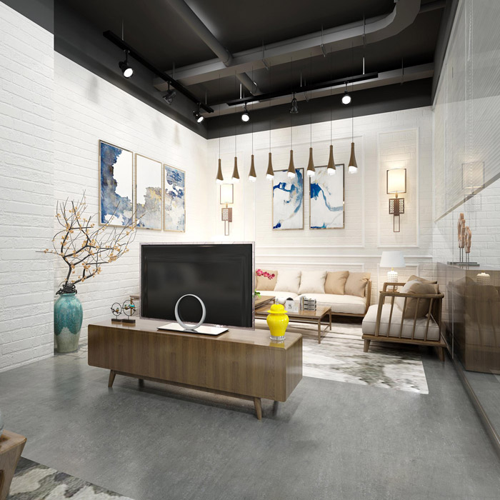 工業(yè)風辦公室交流區(qū)設計效果圖