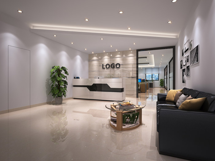 小型中式辦公室前臺(tái)設(shè)計(jì)效果圖