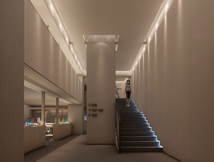 新中式辦公室樓梯設(shè)計(jì)效果圖