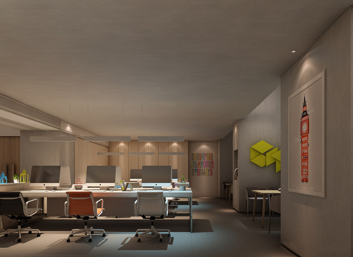 新中式辦公室辦公區(qū)設(shè)計(jì)效果圖