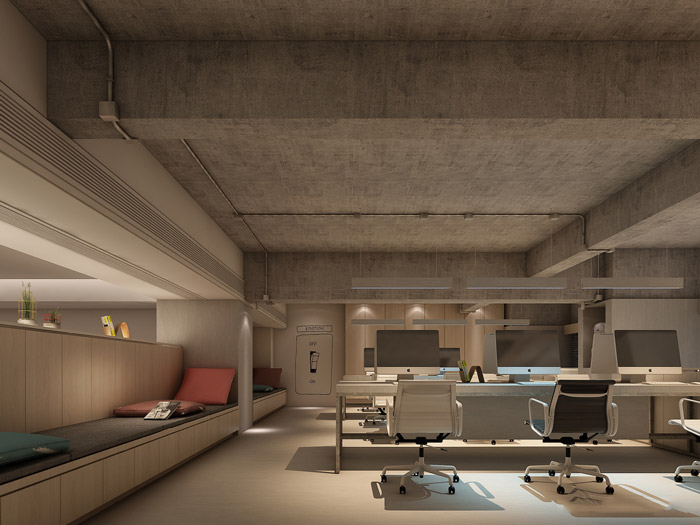 新中式辦公室辦公區(qū)設(shè)計(jì)效果圖