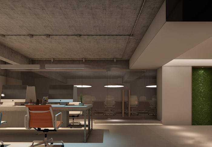 新中式辦公室辦公區(qū)設(shè)計(jì)效果圖