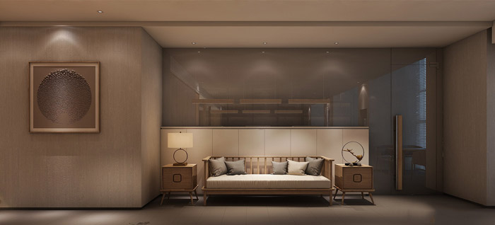 新中式辦公室休息區(qū)設(shè)計(jì)效果圖