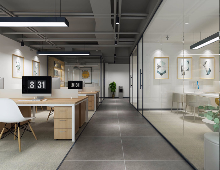 北歐風(fēng)格辦公室辦公區(qū)設(shè)計效果圖