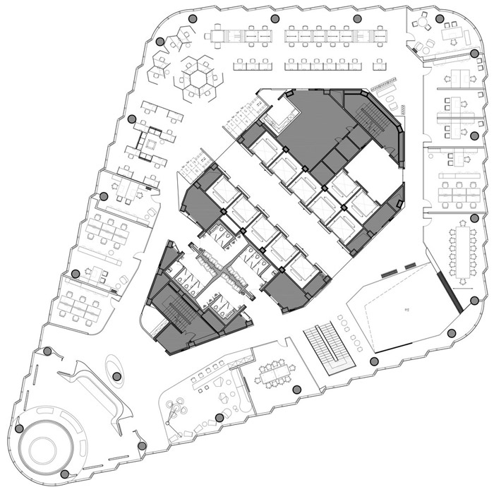 集團(tuán)辦公樓44層平面圖