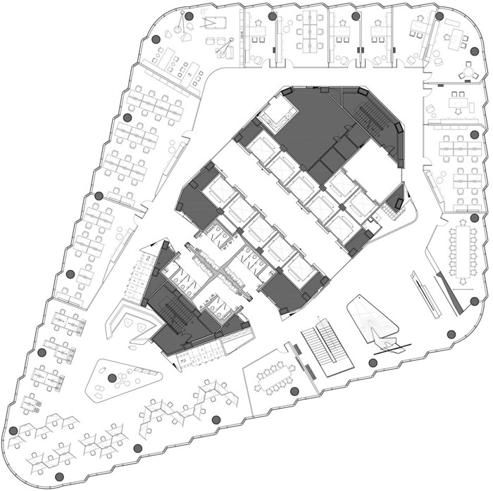 集團(tuán)辦公樓43層平面圖