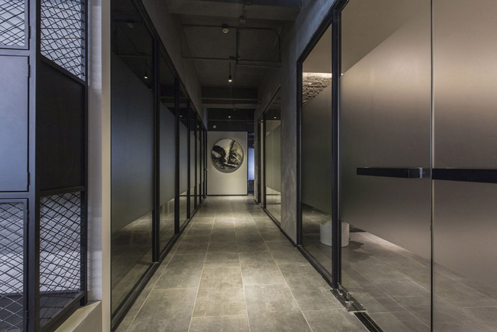 東方禪意辦公室過道裝修效果圖