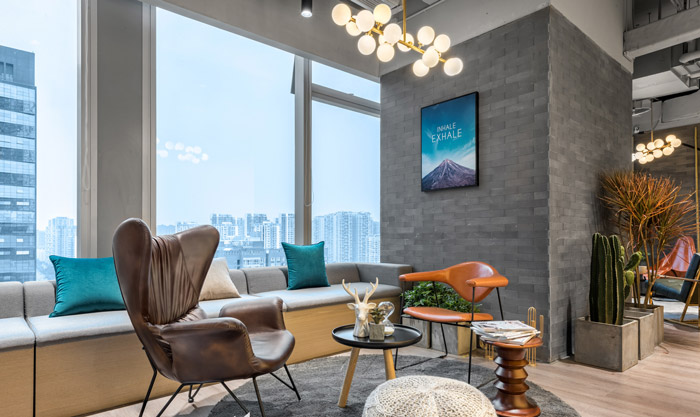 清爽辦公室休息區(qū)裝修設計效果圖