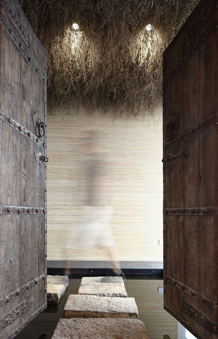 370平方禪意辦公室入口裝修效果圖