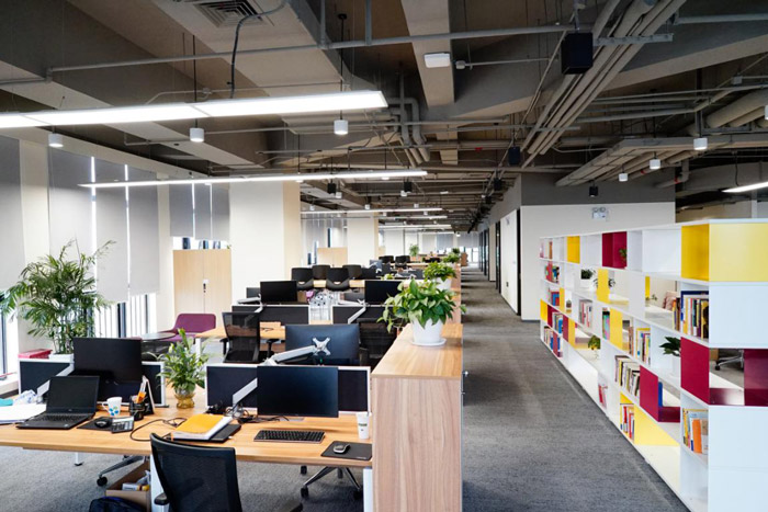 食品公司辦公室辦公區(qū)裝修設計效果圖