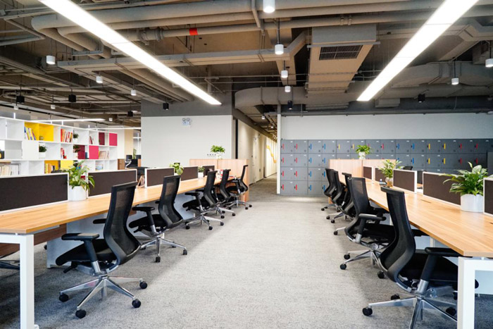 食品公司辦公室辦公區(qū)裝修設計效果圖