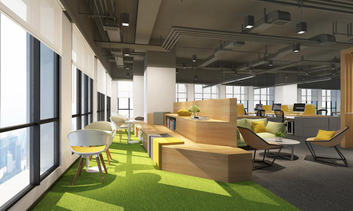 食品公司辦公室休息區(qū)裝修設計效果圖