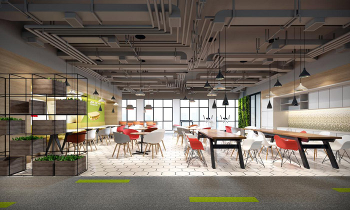 食品公司辦公室休息區(qū)裝修設計效果圖