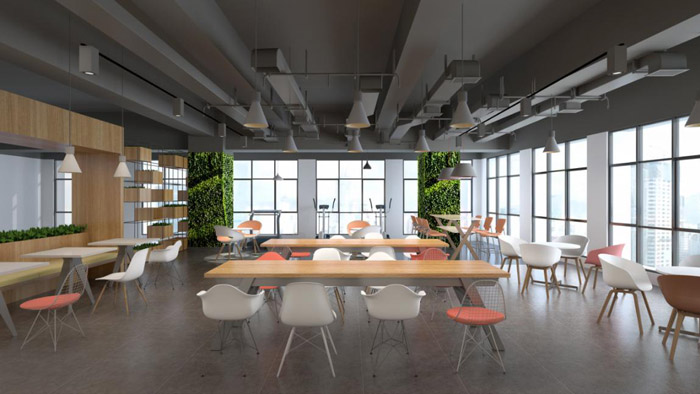 食品公司辦公室休息區(qū)裝修設計效果圖