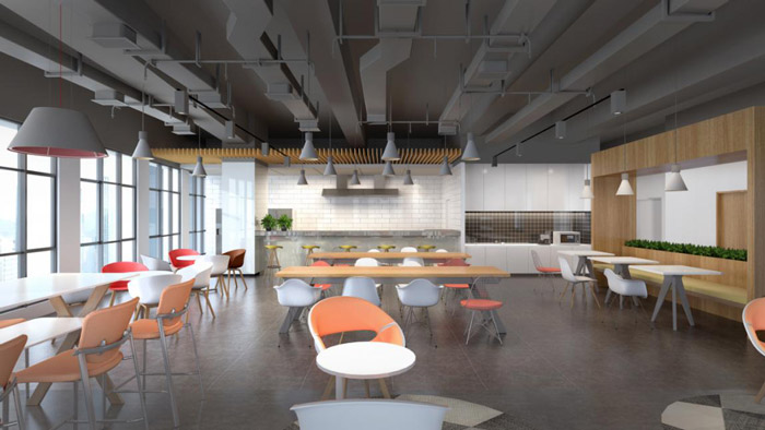 食品公司辦公室休息區(qū)裝修設計效果圖