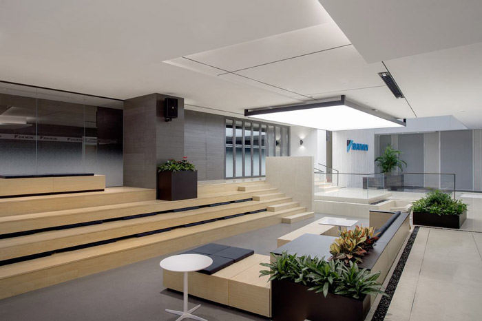 總部辦公樓接待區(qū)裝修效果圖