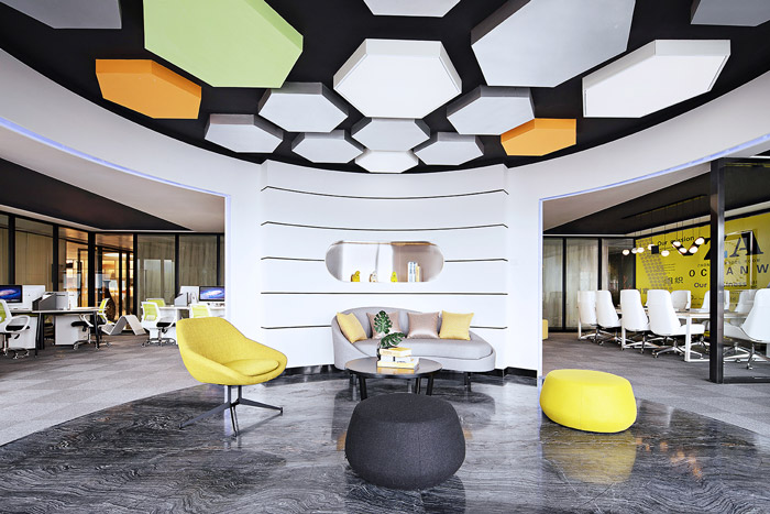 科技公司寫字樓接待區(qū)裝修效果圖