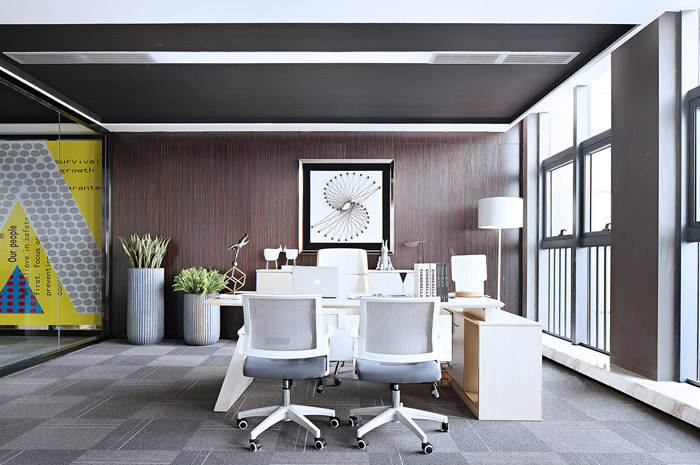 科技公司寫字樓辦公區(qū)裝修效果圖