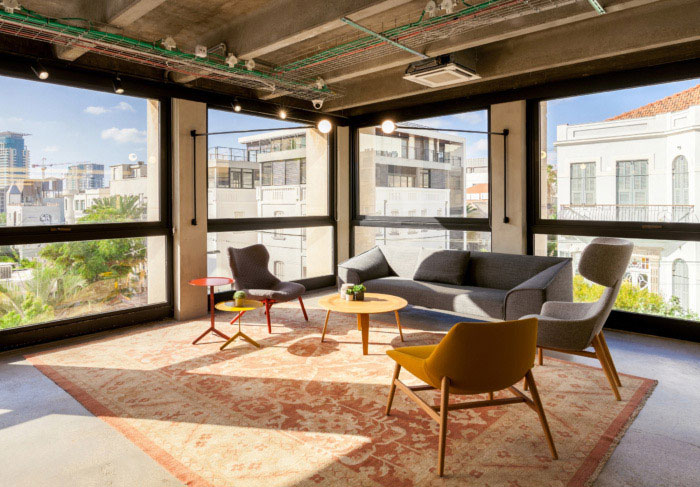 綠色辦公室交流區(qū)設(shè)計(jì)效果圖