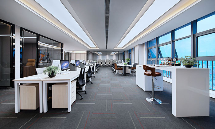 公司寫字樓辦公區(qū)裝修效果圖