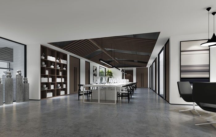 商務(wù)辦公室辦公區(qū)裝修效果圖