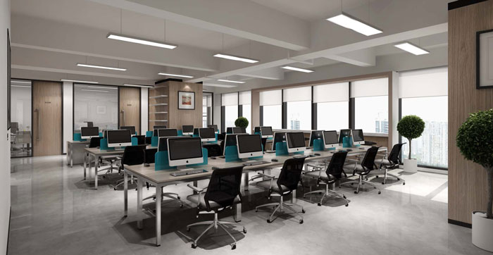 食品公司辦公室辦公區(qū)設(shè)計(jì)效果圖