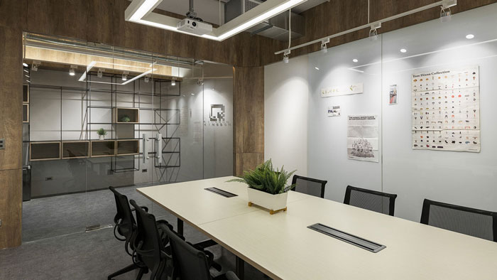 鞋業(yè)公司辦公室會議室裝修效果圖