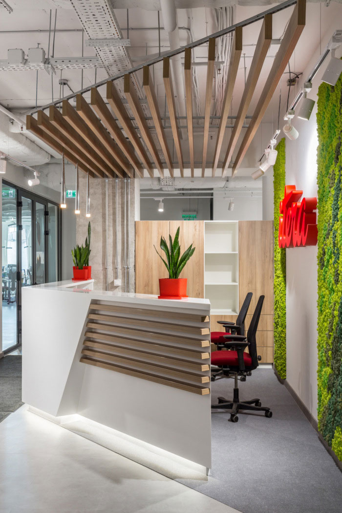 納維亞風格辦公室前臺裝修效果圖