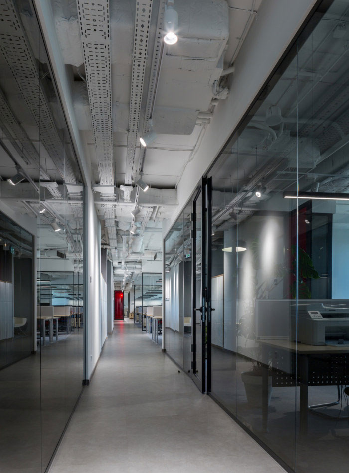 納維亞風格辦公室過道裝修效果圖