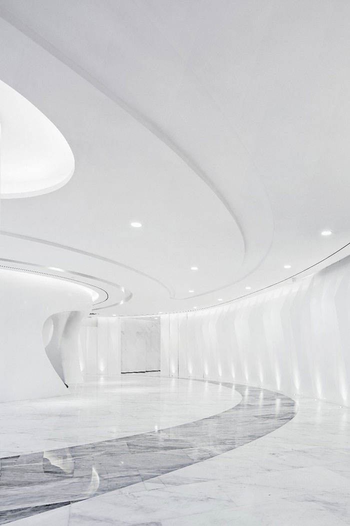 總部辦公大樓中庭設計效果圖