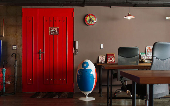 復(fù)古辦公室進(jìn)門(mén)區(qū)裝飾設(shè)計(jì)效果圖