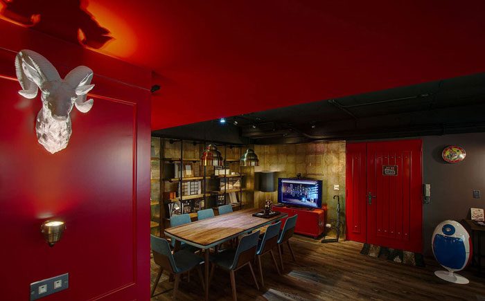 復(fù)古辦公室會(huì)議室裝飾設(shè)計(jì)效果圖