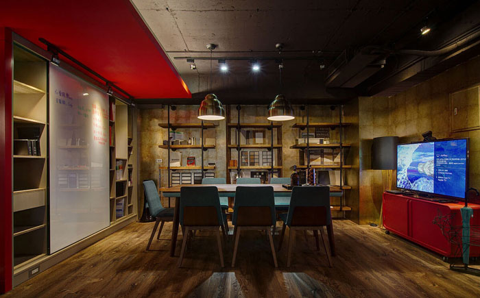 復(fù)古辦公室會(huì)議室裝飾設(shè)計(jì)效果圖