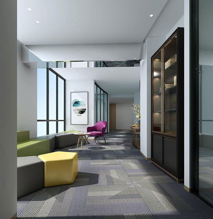 金融公司辦公空間過(guò)道裝修設(shè)計(jì)效果圖