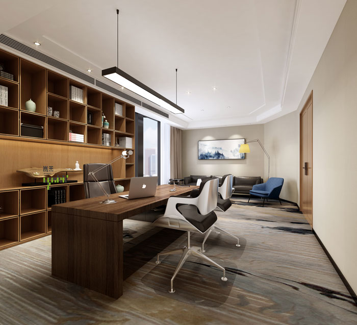 杭州茶飲公司總經(jīng)理辦公室裝修設(shè)計效果圖
