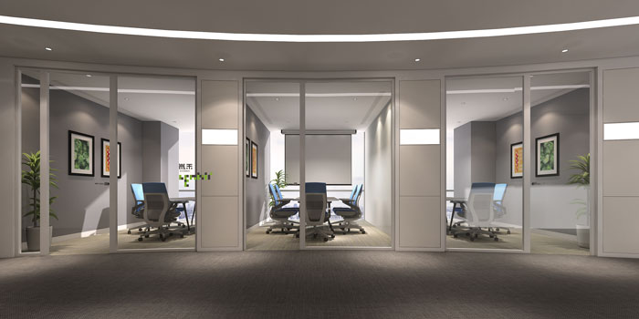 杭州過(guò)濾器材公司辦公室接待區(qū)裝修效果圖