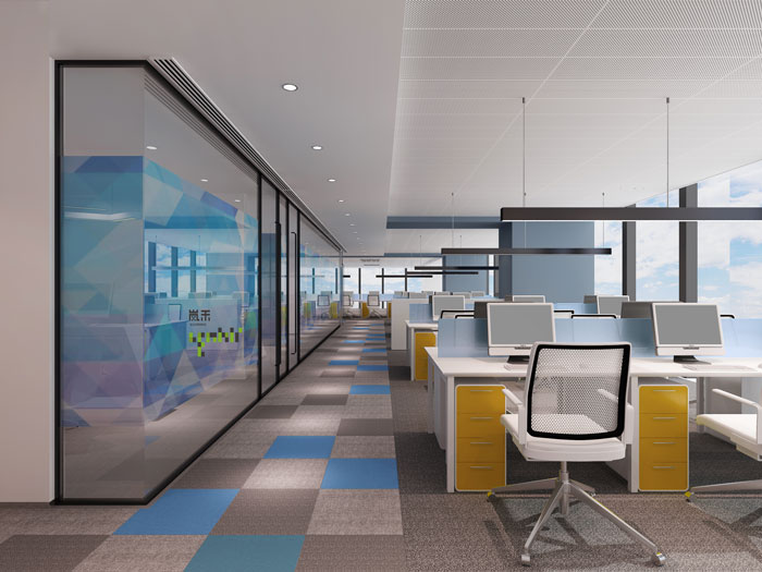 網(wǎng)絡(luò)公司辦公樓辦公區(qū)裝修設(shè)計效果圖